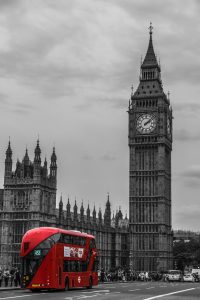 Big Ben i Czerwony autobus - Londyn\